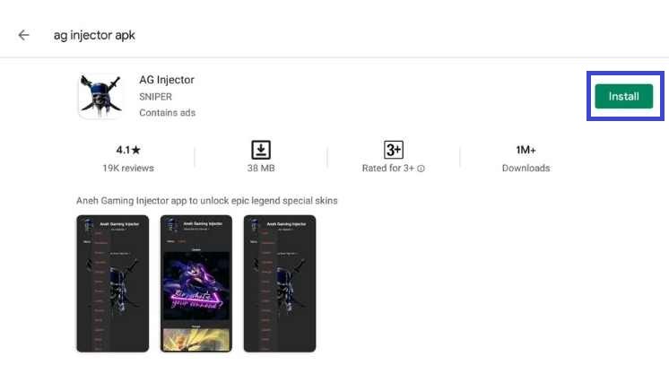 ag injector apk in goolge play store